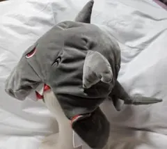 ジョーズ サメの被り物 グレー