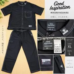 MIHARAYASUHIROミハラヤスヒロ セットアップ 半袖シャツ パンツ 黒