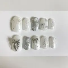 ネイルチップ現品 平成女児 ウィッシュコア もやもや バラ 落書き 韓国 Y2K