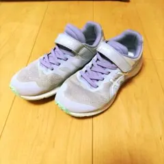ASICS キッズシューズ 薄紫色 ベルクロ式 21.5cm