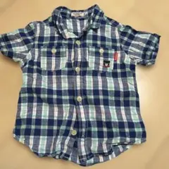 DOUBLE.B チェック柄 半袖シャツ 100サイズ