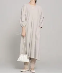 nano universe ナノユニバース ワンピース リネン 麻 ベージュ