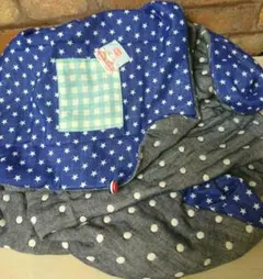 専用❤みかん＊気まぐれ超特価⭐ふわとろ★８重ガーゼ⭐特大ブランケット❤星柄…青紺