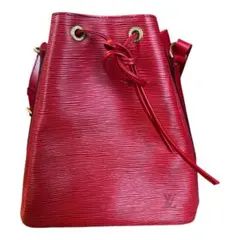 LOUIS VUITTON ルイヴィトン レッド エピ巾着ショルダーバッグ