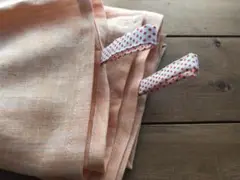 213.リネンクロス　オレンジ　一枚