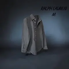 RALPH LAUREN シャツブラックポニー刺繍 ボタンダウン ラルフローレン