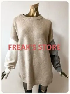 ☘️T21633☘️FREAKS STORE 袖クレイジー オーバー ニットのサムネイル