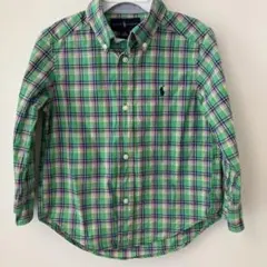 Ralph Lauren チェック柄 長袖 ボタンダウンシャツ 3/3T