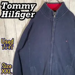 トミーフィルフィガー オーバーサイズ ワンポイント刺繍ロゴ Used 古着