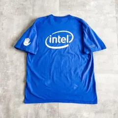 2000's Intel インテル 企業物 プリント 半袖 Tシャツ tee