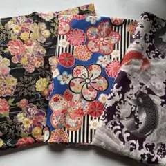 和柄　ハギレ　ハンドメイド用　三枚セット売り　格安‼️