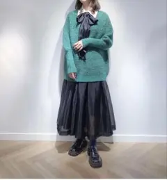 lois crayon フレアスカート ブラック