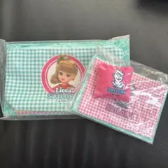 リカちゃんくじ　ポーチ&ブランケットクッション