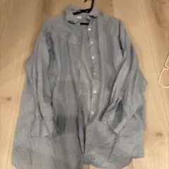 SLOBE IENA リネン100% 長袖シャツ ライトブルー
