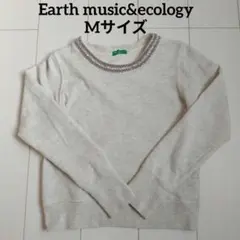 Earth music&ecology Mサイズ トレーナー ビジュー付