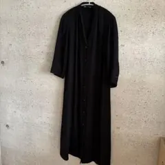 ザラ　黒のロングシャツワンピース