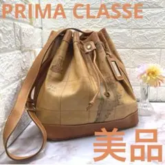 美品❣️ PRIMA CLASSE プリマクラッセ 世界地図柄 ショルダーバッグ