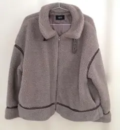 ボアジャケット ブラウン ジップアップ