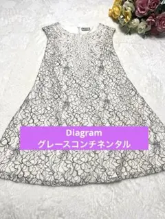 極美品✨Diagram グレースコンチネンタル結婚式お呼ばれワンピース　総レース