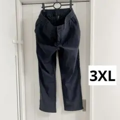 スラックス 裏起毛 チノパン パンツ ストレッチ 黒 3XL ウエストゴム