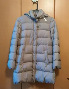 ユニクロ　キッズ150cm フード付き ダウンコート（ベージュ）