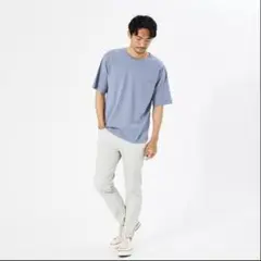 ABAHOUSE コットン100% Tシャツ　ブルー