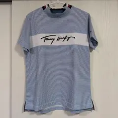 Tommy Hilfiger Golf　ボーダー柄 モックネックシャツ　LLのサムネイル