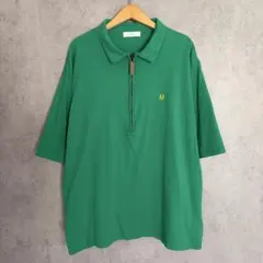 MUHET ハーフジップTシャツ LLサイズ 男女兼用 グリーン ポロシャツのサムネイル