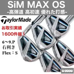 【大人気モデル】Taylor Made SIM MAX OS アイアンセット5本