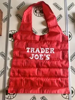 Trader Joe's エコバッグ マイクロトート付き 赤