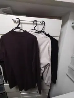 ユニクロU　ブラッシュドジャージーモックネックTシャツ　3枚セット