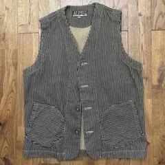 AT-DIRTY/WORKERS VEST/ヒッコリー