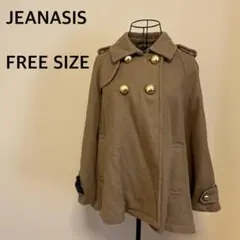 【美品】JEANASIS/ベージュコート/金ボタン/レディースのサムネイル