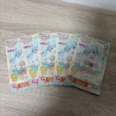 フリューくじ　初音ミク　G賞　クリアカード　5個