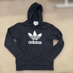 adidas アディダス トレフォイルロゴ パーカー ブラックサイズMのサムネイル