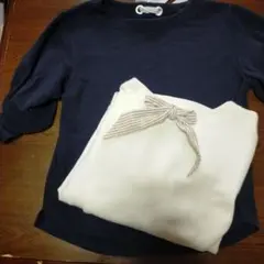 ネイビー 　白トップス。セット