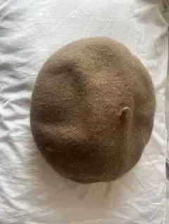 ブラウン ウール ベレー帽 約20cm レディース 美品