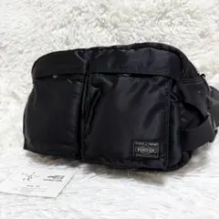 美品 PORTER ポーター タンカー ボディバッグ ウエストバッグ ブラック