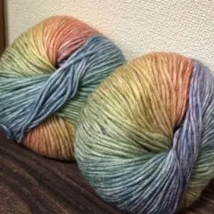 コットングラデーションヤーン2玉×100ｇ レインボー
