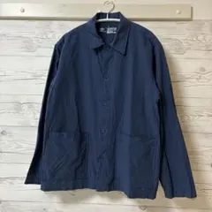 無印良品 ネイビー カバーオール S ブロード　シャツ　ジャケットのサムネイル