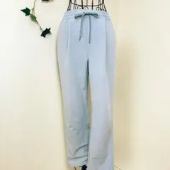 RetroGirl　ジョガー風パンツ　ウエストひも　ライトブルー　М
