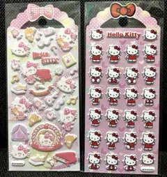 【おまけ付き】キティちゃん　ぷっくりシール 2枚セット
