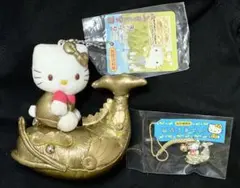 ご当地 名古屋限定 ハローキティ 金のしゃちほこ ぬいぐるみ＆根付