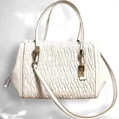 COACH コーチ 2wayトートバッグ マディソンギャザー レザー アイボリー