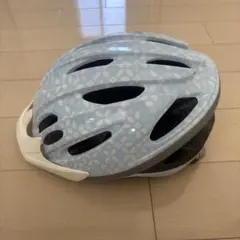 子ども用 自転車 ヘルメット ライトブルー 花柄
