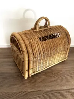 籠　ラタン　ペット用キャリー　猫　犬　うさぎ