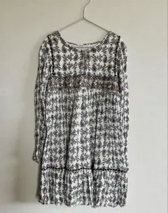 zarakids 花柄コットン長袖ワンピース 152cm