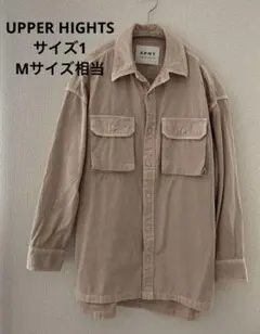 UPPER HIGHTS ベージュ ミリタリーシャツのサムネイル