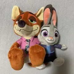 ズートピア２　ペアぬいぐるみ　ニック　ジュディ