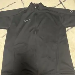 90s NIKE ナイキ 白タグ 刺繍ロゴ トラックジャケット L ブラック 黒